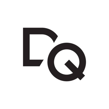 dq ilk harf vektör logosu