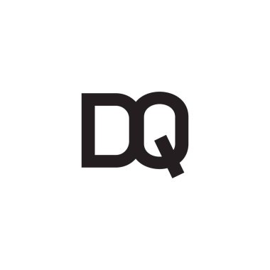 dq ilk harf vektör logosu