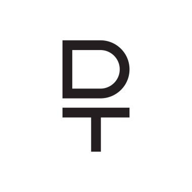 dt ilk harf vektör logosu