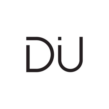 du ilk harf vektör logosu