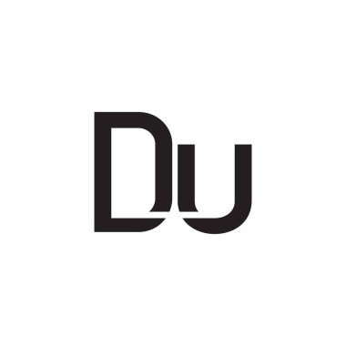 du ilk harf vektör logosu