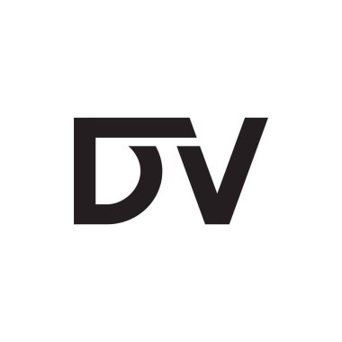 dv ilk harf vektör logosu