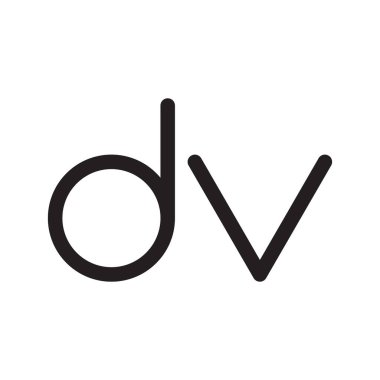 dv ilk harf vektör logosu