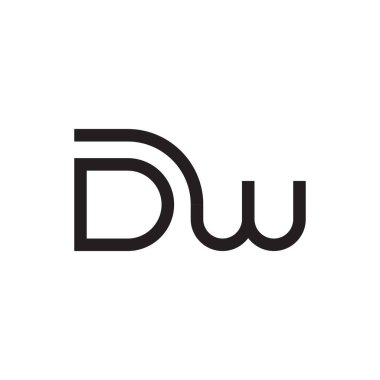 dw ilk harf vektör logosu