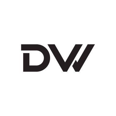 dw ilk harf vektör logosu