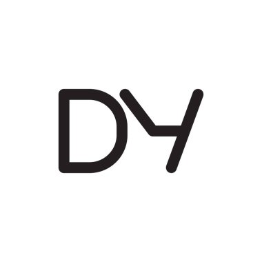 dy ilk harf vektör logosu