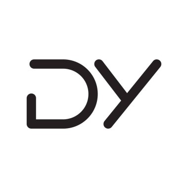 dy ilk harf vektör logosu