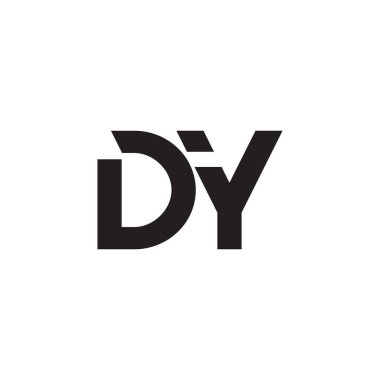 dy ilk harf vektör logosu