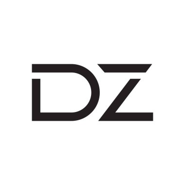 dz ilk harf vektör logosu