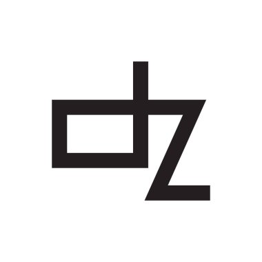 dz ilk harf vektör logosu