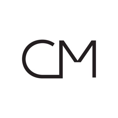 cm ilk harf vektör logosu