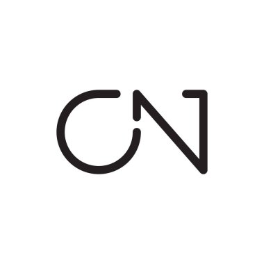 cn ilk harf vektör logosu