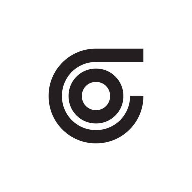 co ilk harf vektör logosu