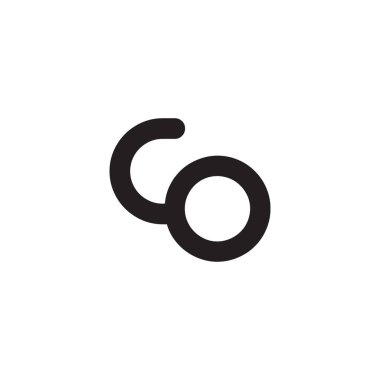co ilk harf vektör logosu