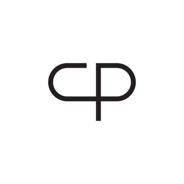 cp ilk harf vektör logosu