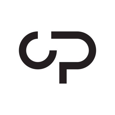cp ilk harf vektör logosu