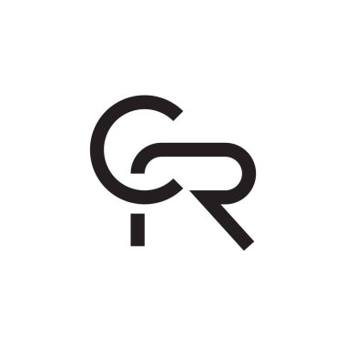 cr ilk harf vektör logosu