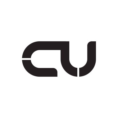 cu ilk harf vektör logosu