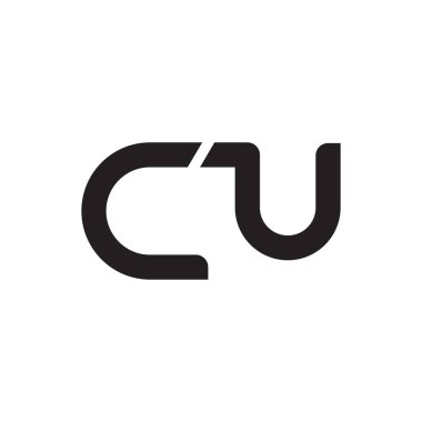 cu ilk harf vektör logosu