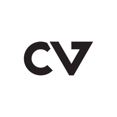 cv ilk harf vektör logosu