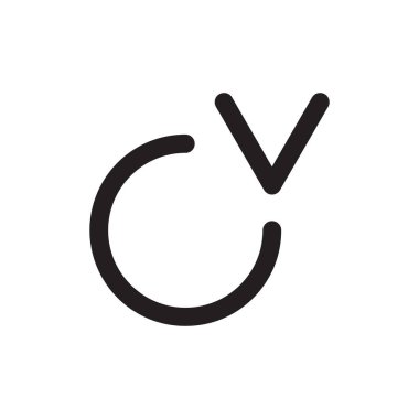 cv ilk harf vektör logosu