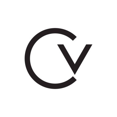 cv ilk harf vektör logosu