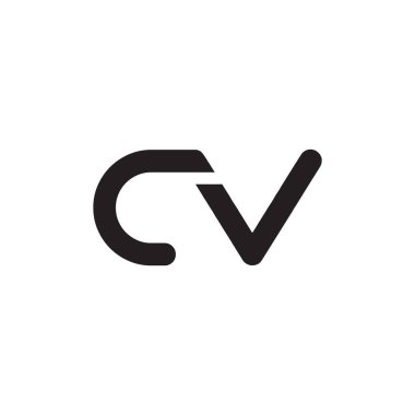 cv ilk harf vektör logosu