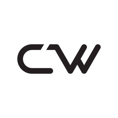 cw ilk harf vektör logosu