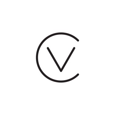 cv ilk harf vektör logosu