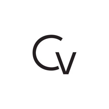 cv ilk harf vektör logosu