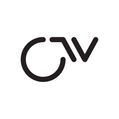 cw ilk harf vektör logosu