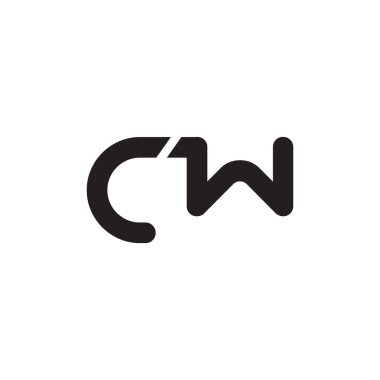 cw ilk harf vektör logosu