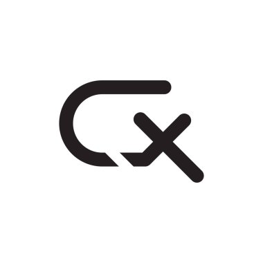 cx ilk harf vektör logosu