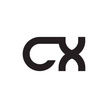 cx ilk harf vektör logosu