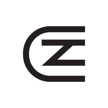 cz ilk harf vektör logosu
