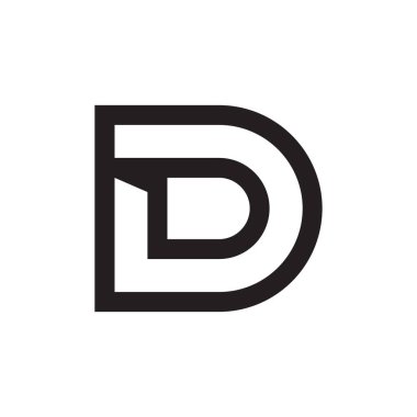 d ilk harf vektör logosu