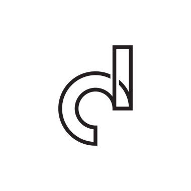 d ilk harf vektör logosu