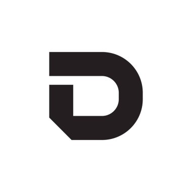 d ilk harf vektör logosu