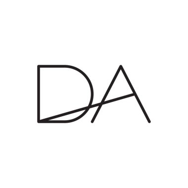 da ilk harf vektör logosu