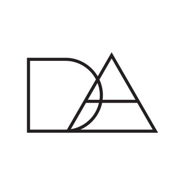 da ilk harf vektör logosu