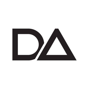 da ilk harf vektör logosu