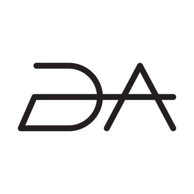 da ilk harf vektör logosu