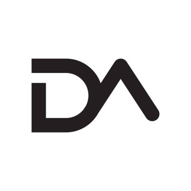 da ilk harf vektör logosu