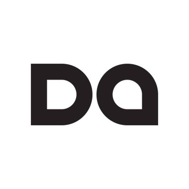 da ilk harf vektör logosu