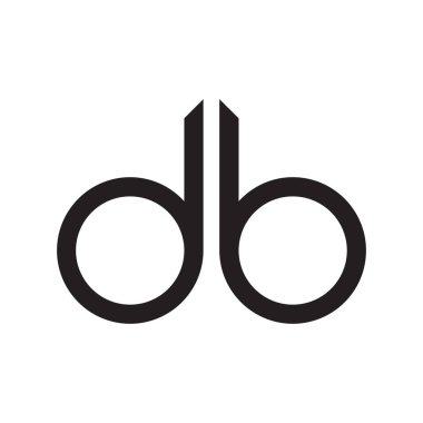 db ilk harf vektör logosu