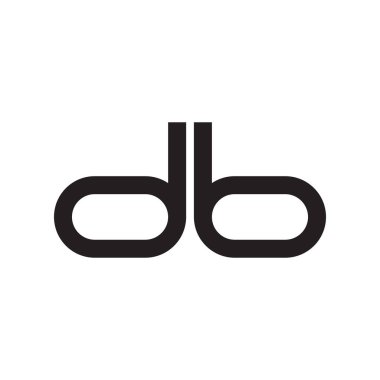 db ilk harf vektör logosu