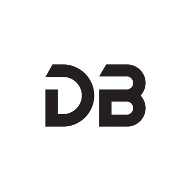 db ilk harf vektör logosu