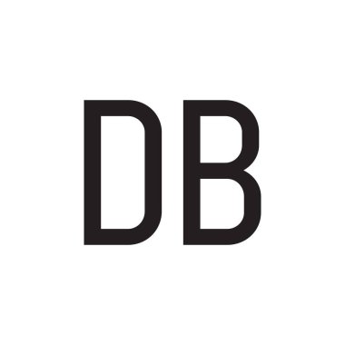 db ilk harf vektör logosu
