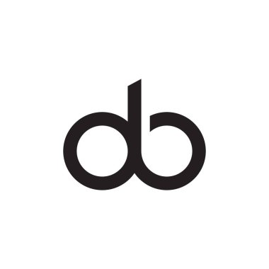 db ilk harf vektör logosu