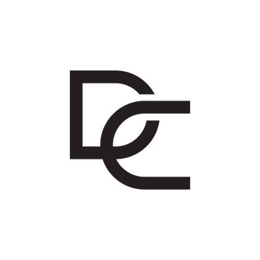 dc ilk harf vektör logosu